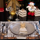 Lugar Americano Retangular Rena De Natal Bege 35x45 Cm - D'ro