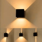 Lum Arandela Direcionavel 4w 3000k Preta Ip65