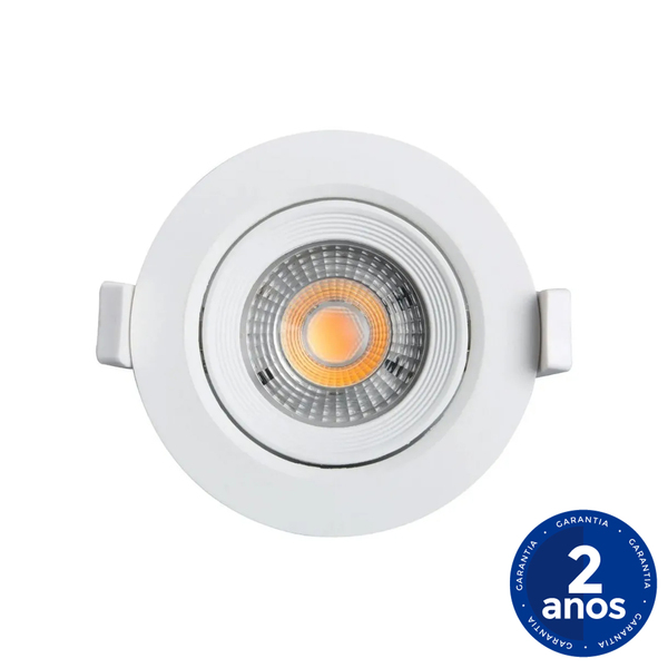 Lum Led Spot Direcionavel 5w 3000k Redonda Bivolt