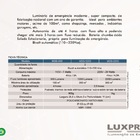 Luminára De Emergência Led Basic Mini Bloco 2200 Lúmens