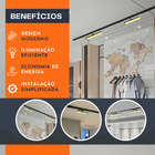 Luminária 20w Linear Difusa Painel P/ Trilho Eletrificado
