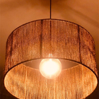 Luminaria 50cm Redonda Rústica Pendente de Teto Grande Lustre