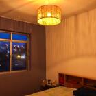 Luminaria 50cm Redonda Rústica Pendente de Teto Grande Lustre