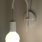 Luminaria Abajur Arandela Parede Botão Cabeceira Cama Branco