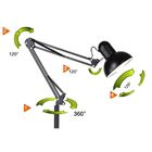 Luminária Abajur Articulada Pedestal Chão Metal Lustre Coluna