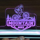Luminária Abajur Base Acrílica Led Mountain Bike Bicicleta -