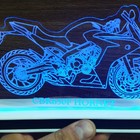 Luminária Abajur Base De Mesa Acrílica Led Moto Cbr650f Horne