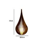 Luminária Abajur Capadócia 55cm Em Madeira Imbuia