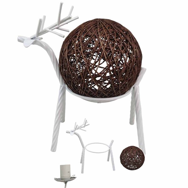 Luminaria Abajur Cervo Rena Enfeite Decoraçao Natal Hotel Pou