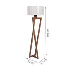 Luminária Abajur De Chão Bali Com Madeira Maciça E Mdf Natura