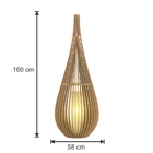 Luminária Abajur De Chão Capadócia Cal 1,6 M Caramelo