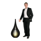 Luminária Abajur De Chão Capadócia Cap 90 Cm Preto