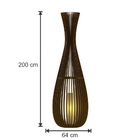 Luminária Abajur De Chão Capadócia Vas 2 M Marrom