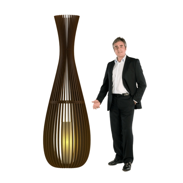 Luminária Abajur De Chão Capadócia Vas 2 M Marrom