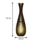 Luminária Abajur De Chão Capadócia Vas 90 Cm Marrom