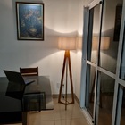 Luminária Abajur De Chão Floripa Desm Cupula Crú