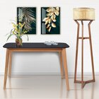 Luminária Abajur De Chão Luna Em Madeira Maciça E Tela Natural