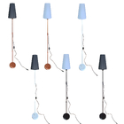 Luminária Abajur De Chão Reta Com Cúpula De Tecido Modelo Con