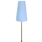 Luminária Abajur De Chão Reta Com Cúpula De Tecido Modelo Con