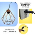 Luminária Abajur De Mesa Aço Cor Cobre 1 Luz 40w  E27