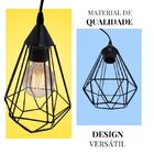 Luminária Abajur De Mesa Aço Preto 1 Luz 40w E27