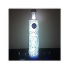 Luminária Abajur De Mesa Decorativo Garrafa Bebida Azul Ciroc
