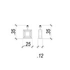 Luminária Abajur De Mesa Espelho 25cm 12cm 35cm 1xe27 40w Lum