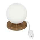 Luminária Abajur De Mesa Globo Orby Cobre Base Redonda