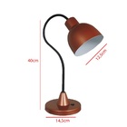 Luminária Abajur De Mesa Hook Cobre Com Botão Liga/desliga Na