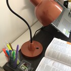 Luminária Abajur De Mesa Hook Cobre Com Botão Liga/desliga Na