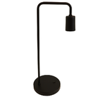 Luminária Abajur De Mesa Retrô Preta Com Botão Liga/desliga N