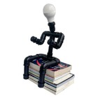 Luminária Abajur De Mesa Robozinho Sentado De Cano De Pvc Pre