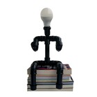 Luminária Abajur De Mesa Robozinho Sentado De Cano De Pvc Pre