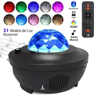 Luminária Abajur Giratória Projetor Estrelas Galáxia 360° Mus