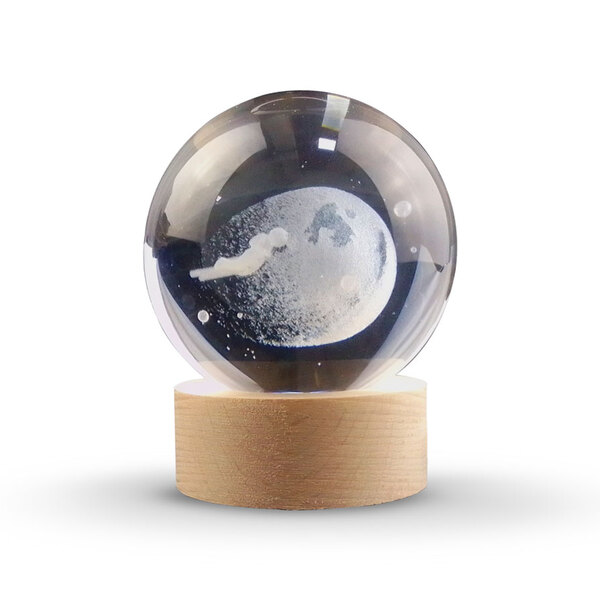 Luminária Abajur Globo Astronauta Led Usb Enfeite Decorativo