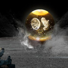 Luminária Abajur Globo Homem Na Lua Led Usb Enfeite Decorativ