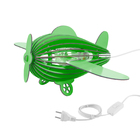 Luminária Abajur Madeira Avião Teco Teco Infantil E27 Verde C