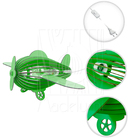 Luminária Abajur Madeira Avião Teco Teco Infantil E27 Verde C