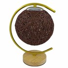 Luminaria Abajur Mesa Cupula Bola Meia Lua Barbante Base Made