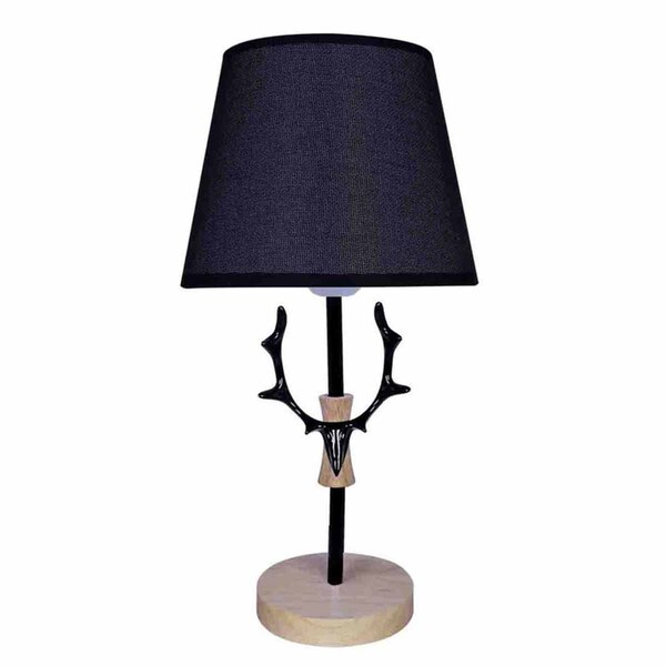 Luminaria Abajur Mesa Estante Veado Rustico Decoraçao Quarto