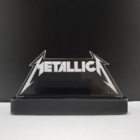 Luminária Abajur Mesa Led Rgb Com Fonte Bivolt Banda Rock Met