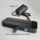 Luminária Abajur Mesa Led Rgb Com Fonte Bivolt Banda Rock Met