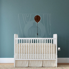 Luminária Abajur Parede Arandela Madeira Balão G9 30cm Bebê M