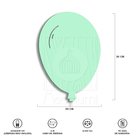 Luminária Abajur Parede Arandela Madeira Balão G9 30cm Bebê V