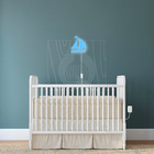 Luminária Abajur Parede Barco Madeira G9 30cm Decoração Bebê