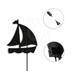 Luminária Abajur Parede Barco Madeira G9 30cm Decoração Bebê