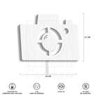 Luminária Abajur Parede Câmera Madeira G9 30cm Decoração Bran