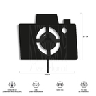 Luminária Abajur Parede Câmera Madeira G9 30cm Decoração Preto