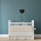 Luminária Abajur Parede Coração Madeira G9 30cm Decoração Pre