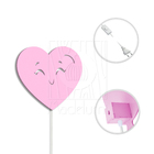 Luminária Abajur Parede Coração Madeira G9 30cm Decoração Ros